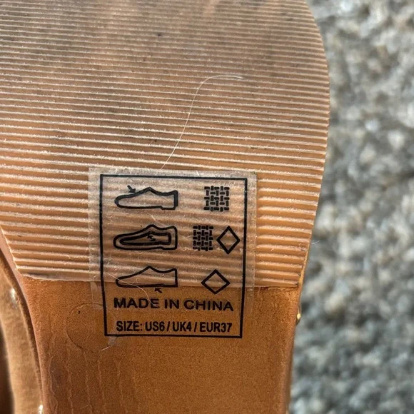 Qupid Tan Suede Studded Platform Mules - Picture 3 of 3